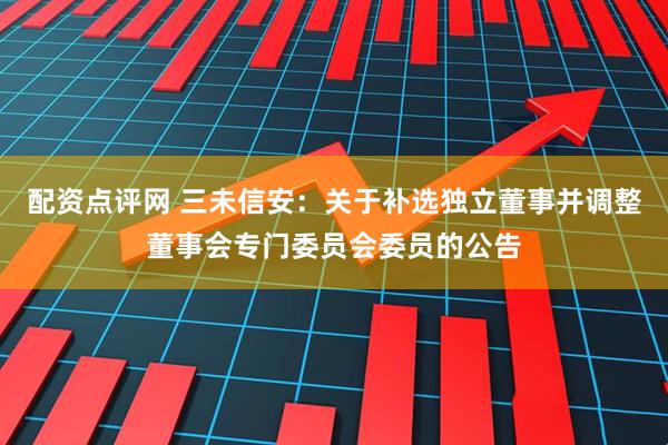 配资点评网 三未信安：关于补选独立董事并调整董事会专门委员会委员的公告